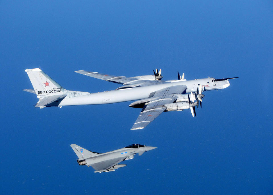 British Typhoon Intercept Russian Bomber