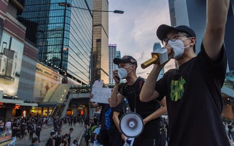 Hundreds of thousands of protesters participant in anti-extradition bill march in Hong Kong on July 21, 2019 in Hong Kong - Credit: Getty