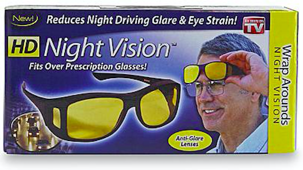 HD Night Vision Wraparound Glasses (Photo: Kmart)