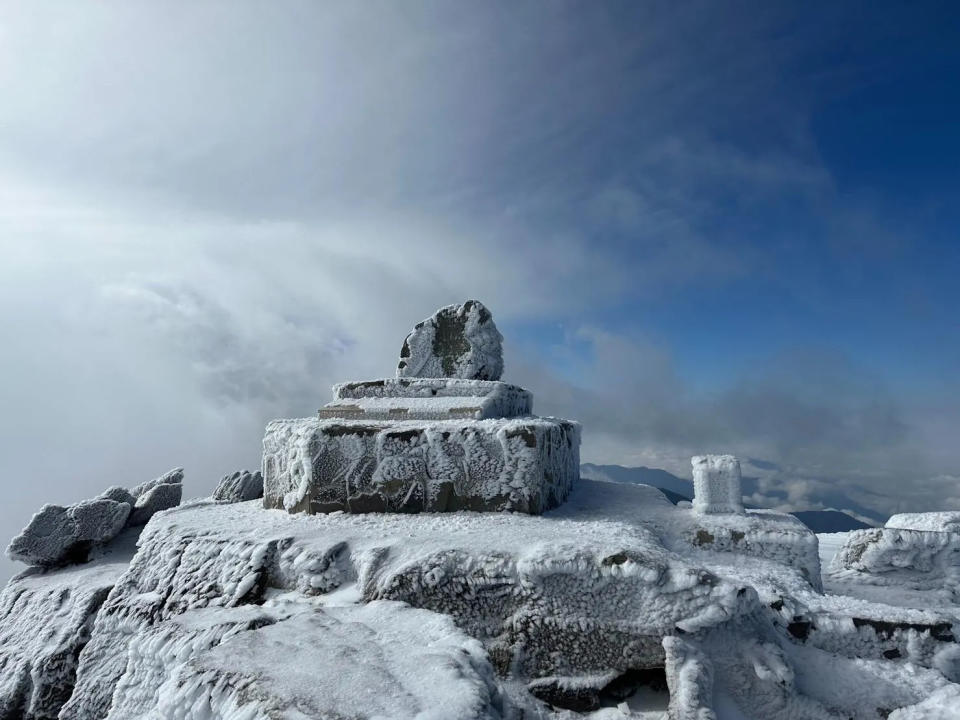<strong>玉山北峰24日測得全台最低溫零下11度紀錄。（圖／玉山國家公園管理處提供）</strong>