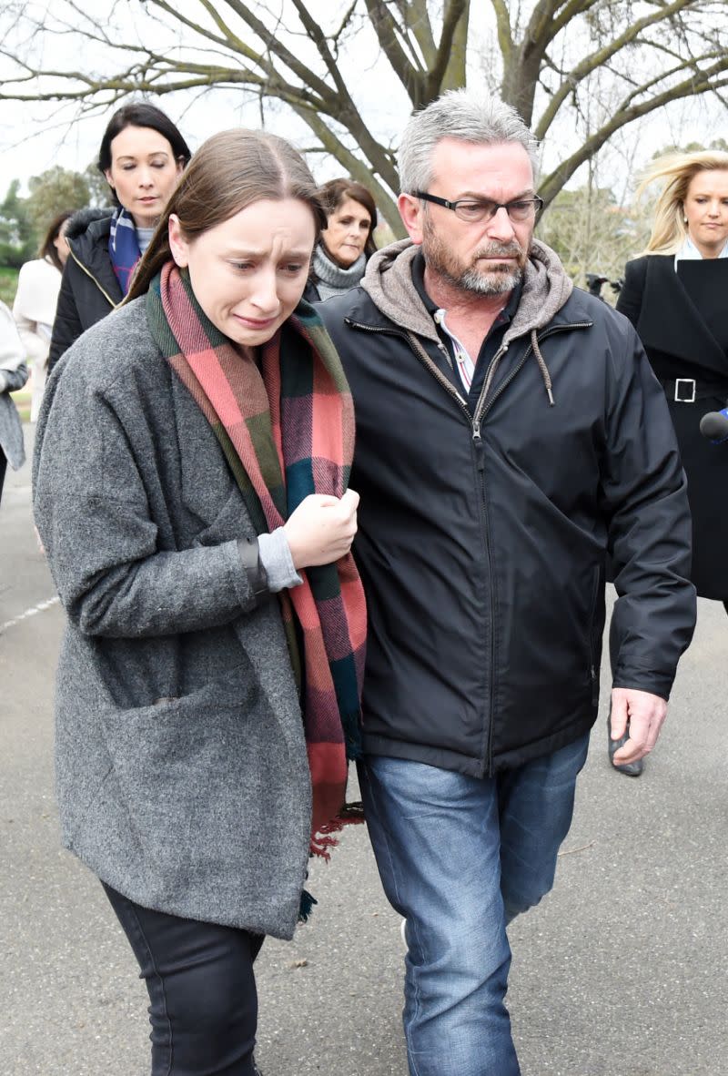 Sarah and Borce Ristevski after Karen’s disappearance in 2016. Source: AAP