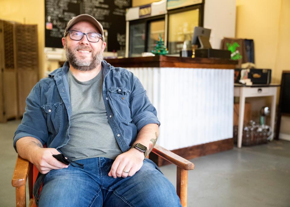 Farm and Fig owner Dino Grisanti inside the Cooper-Young take-and-bake shop in Memphis, Tenn., on Tuesday, November 24, 2020.