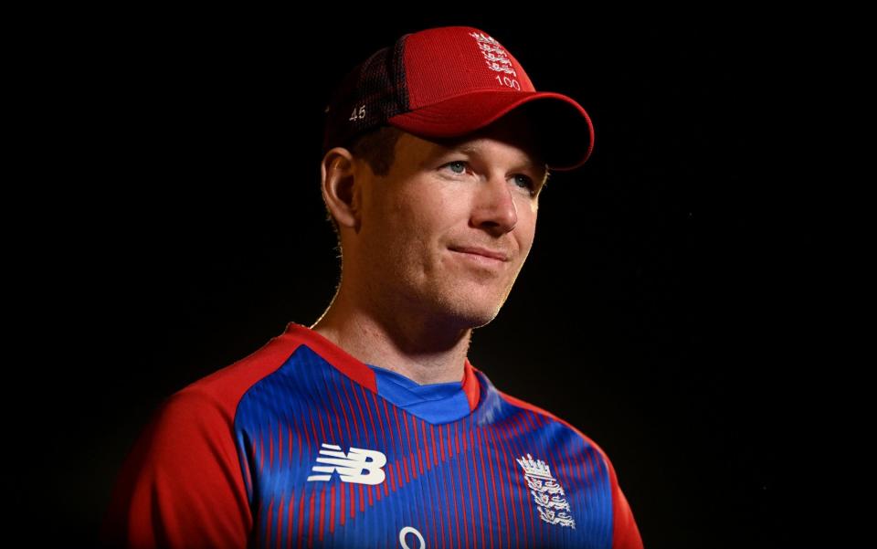 England captain Eoin Morgan is interviewed after the 2nd T20 International match between England and Sri Lanka at Sophia Gardens on June 24, 2021 in Cardiff, Wales. - GETTY IMAGES