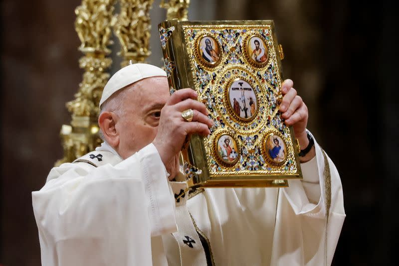 Pope Francis celebrates Mass for the Feast of Epiphany at the Vatican