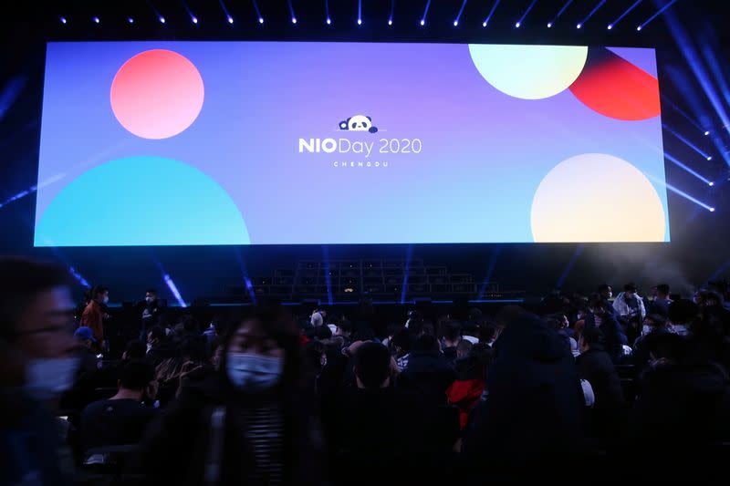 Chinese electric vehicle maker Nio Inc's product launch event in Chengdu