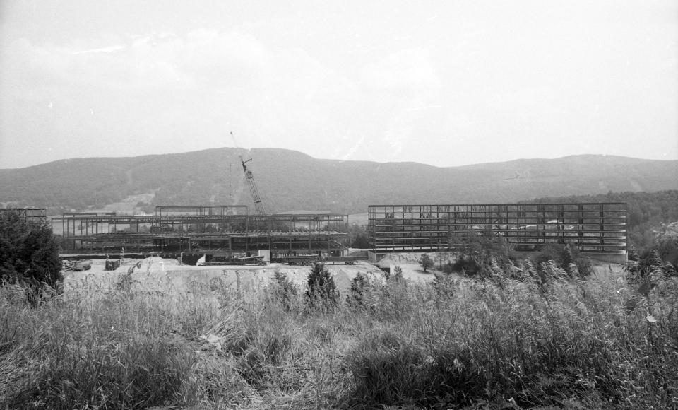 The construction of the $21 million Playboy Club-Hotel in Vernon Valley, Sussex County, as seen on July 18, 1970.