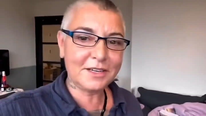 Sinead O’Connor in a video she posted to Twitter just days before her death. (Sinead Marie-Bernarde Aoibheann O’Connor)