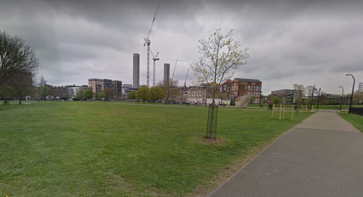 The spate of sexual assaults took place in Shoreditch Park in east London (Google Maps)