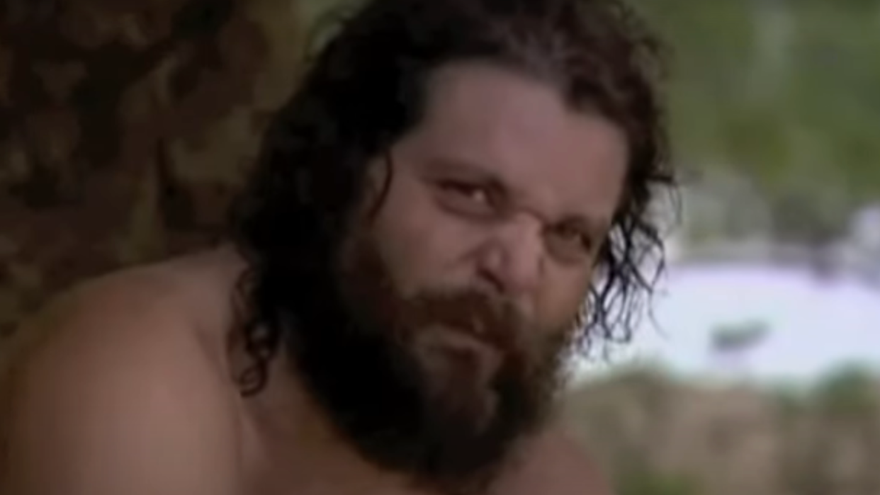  Rupert Boneham talks to the camera on Survivor. 