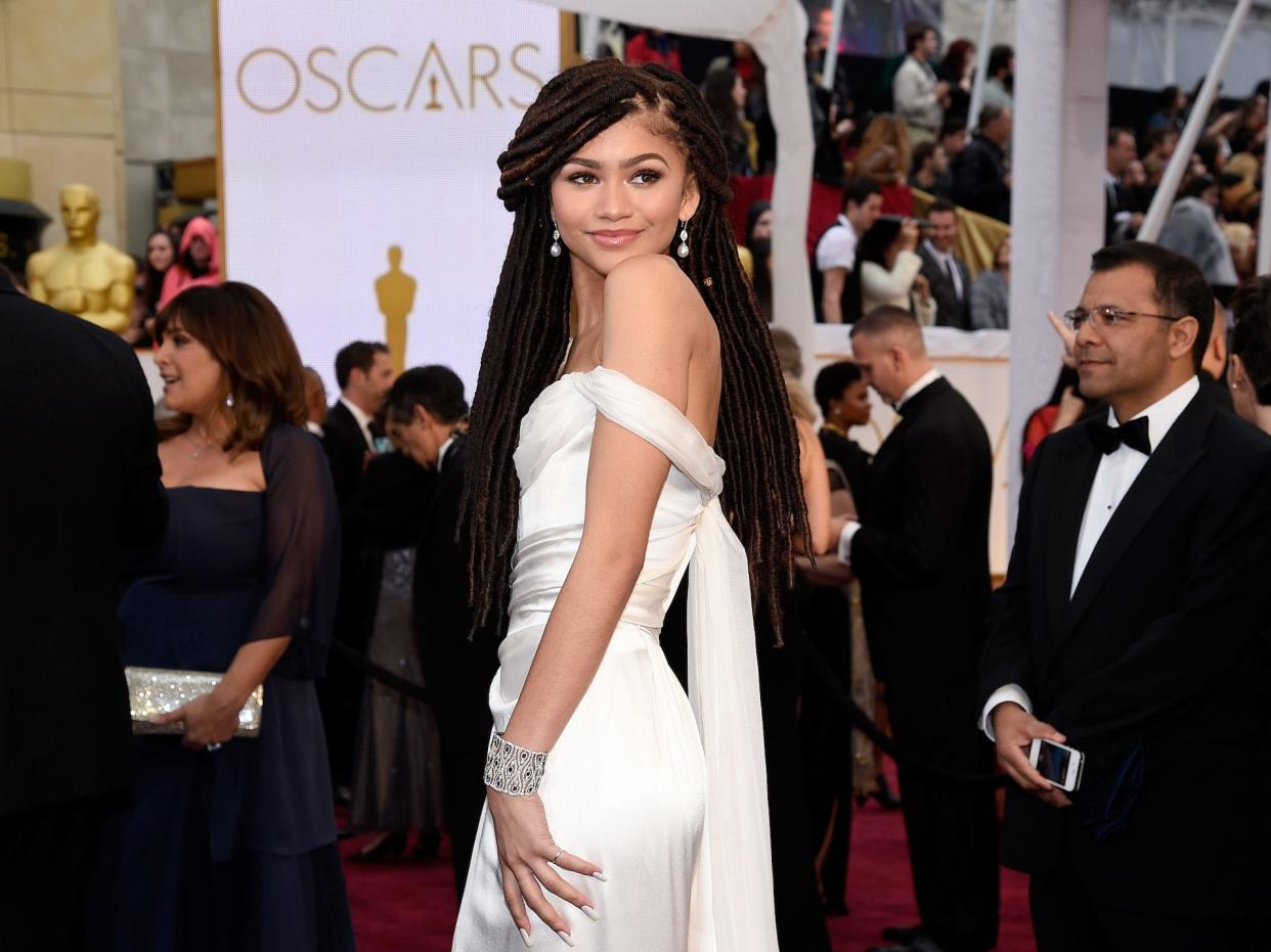 Zendaya attends the 2015 Oscars in Hollywood.