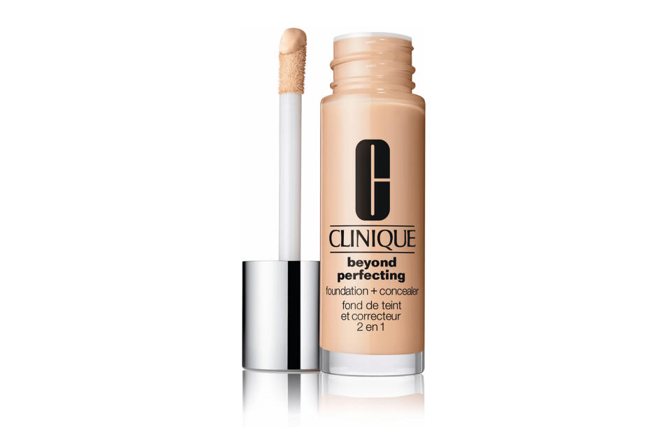 <p><a rel="nofollow noopener" href="http://www.clinique.co.uk/product/1599/34817/makeup/foundations/beyond-perfectingtm-foundation-and-concealer" target="_blank" data-ylk="slk:Clinique, £27;elm:context_link;itc:0;sec:content-canvas" class="link "><em>Clinique, £27</em></a> </p>