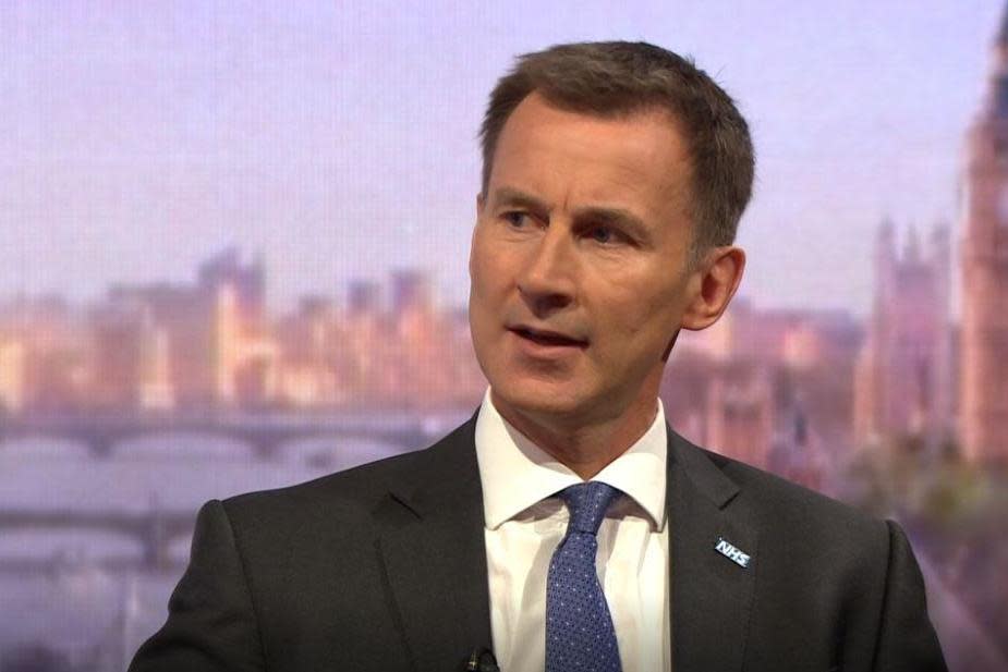 Jeremy Hunt said businesses making warnings about the impact of Brexit were undermining Theresa May: BBC/ Andrew Marr Show