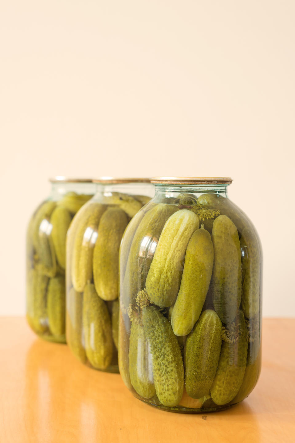 Jars of pickles