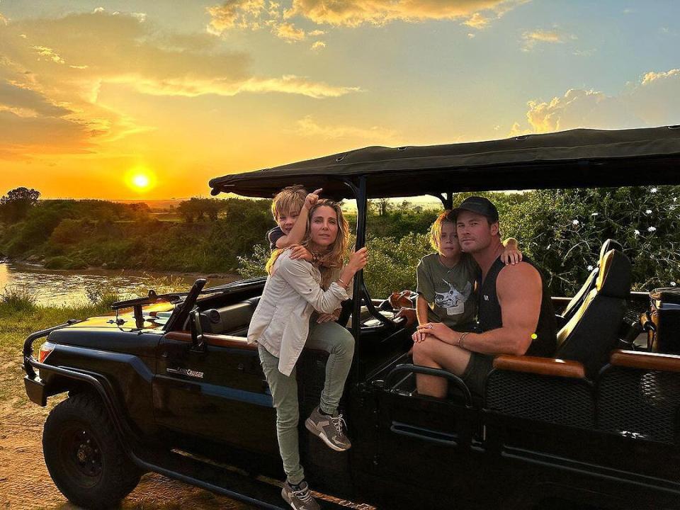 Elsa Pataky and Chris Hemsworth in Kenya