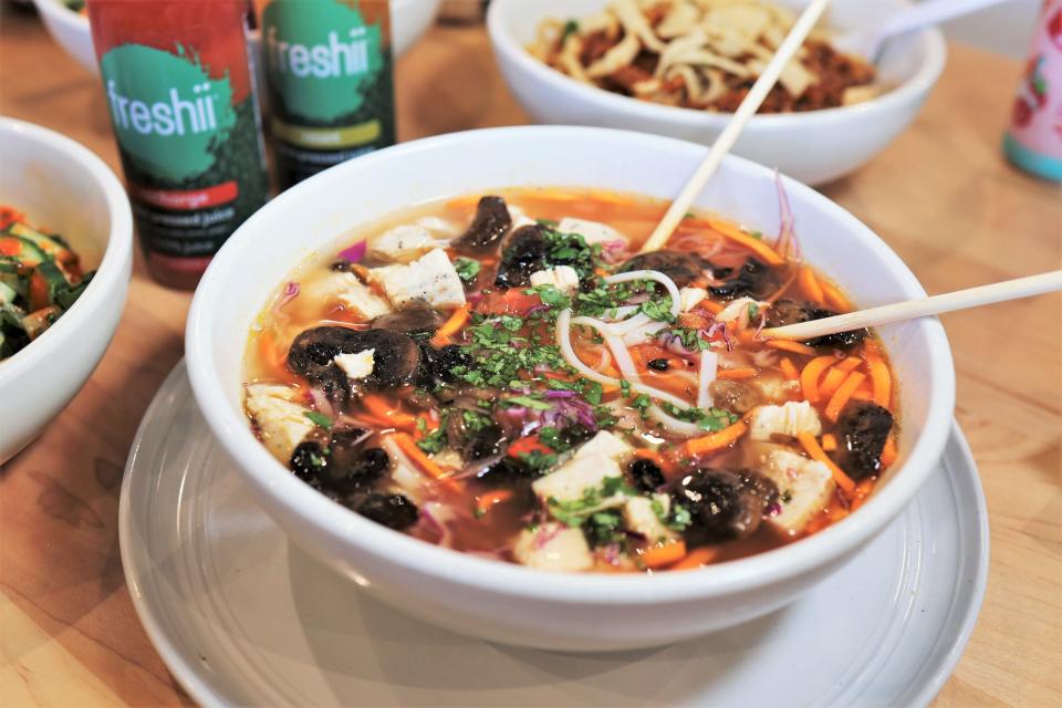 Spicy lemongrass soup from Freshii.