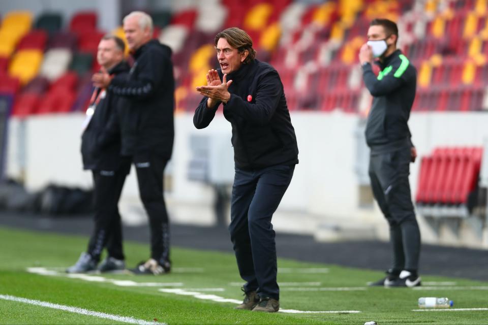 <p>Thomas Frank is eagerly anticipating the return of fans to Brentford</p> (Getty Images)