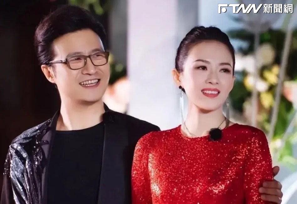 中國女星章子怡（右）與汪峰（左）結婚8年，如今卻傳出兩人離婚消息。（圖／翻攝微博）