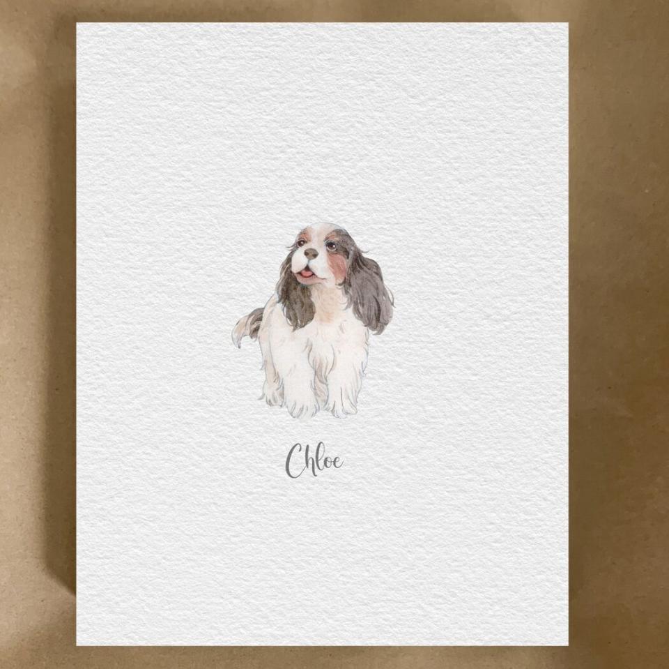 Mini Custom Watercolor Pet Portrait