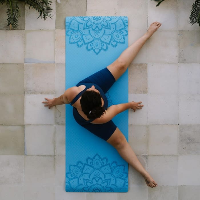 【Yoga Design Lab】Flow Mat TPE環保瑜伽墊 6mm - Aqua (TPE瑜伽墊（圖片來源：Yahoo購物中心）