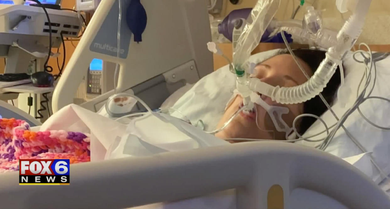 Kate Krzysik was hospitalized and put in a medically induced coma after vaping for just six weeks. (Photo: WITI Fox6 News)