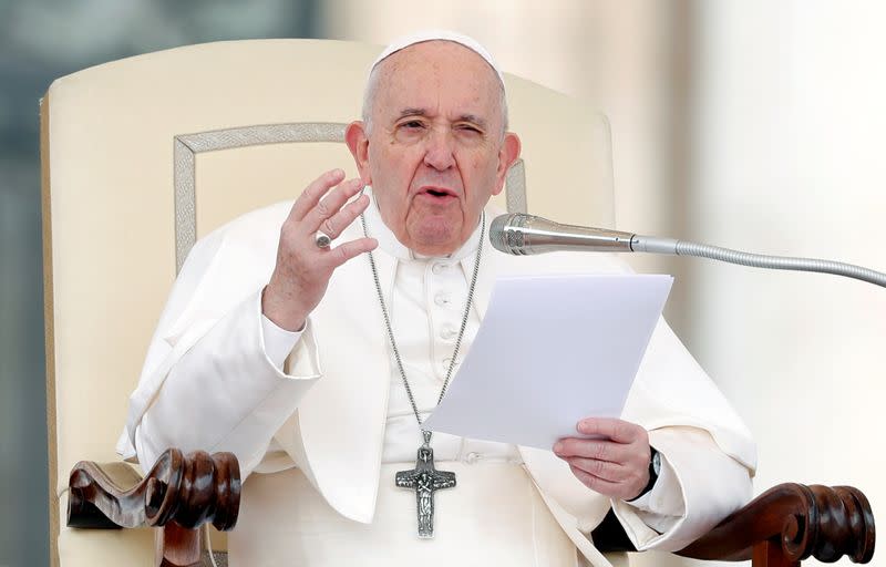 Pope Francis holds the weekly general audience at Vatican