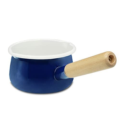 16) YumCute Enamel Milk Pan with Dual Pour Spout