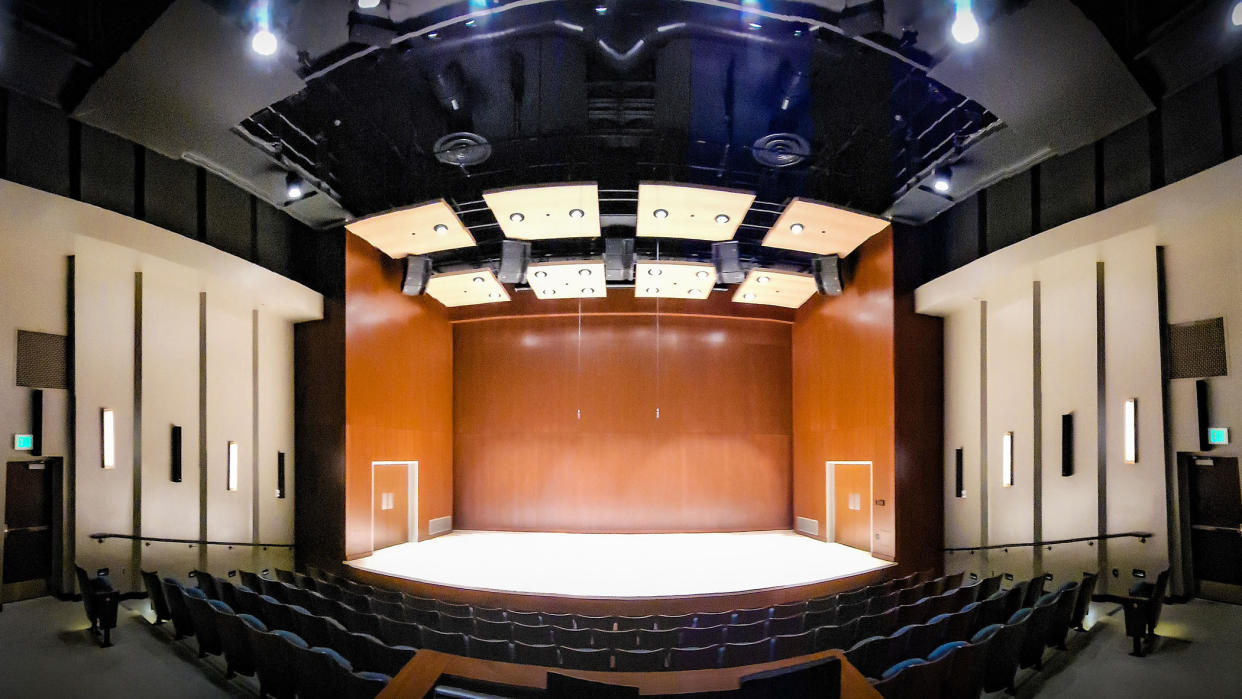  A wide angle view of the Recital Hall in BYU’s new Music Building, home to L-Acoustics L-ISA technology. 