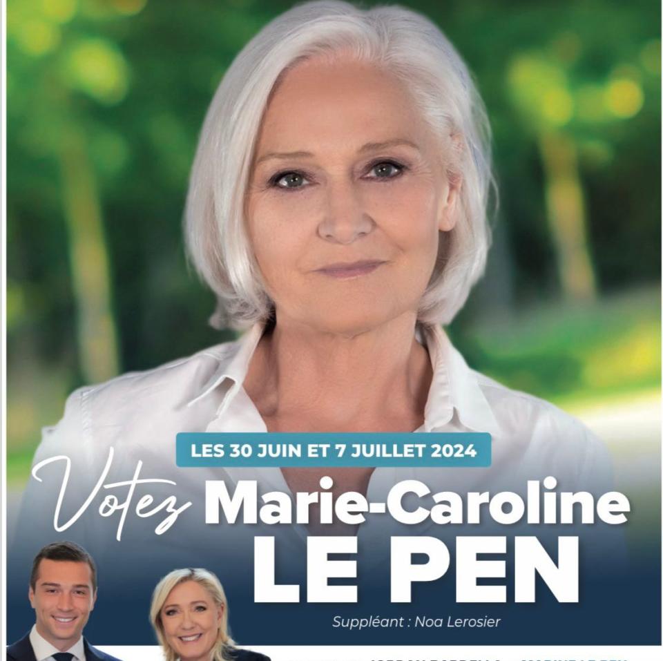 Marie Caroline Le Pen's election poster