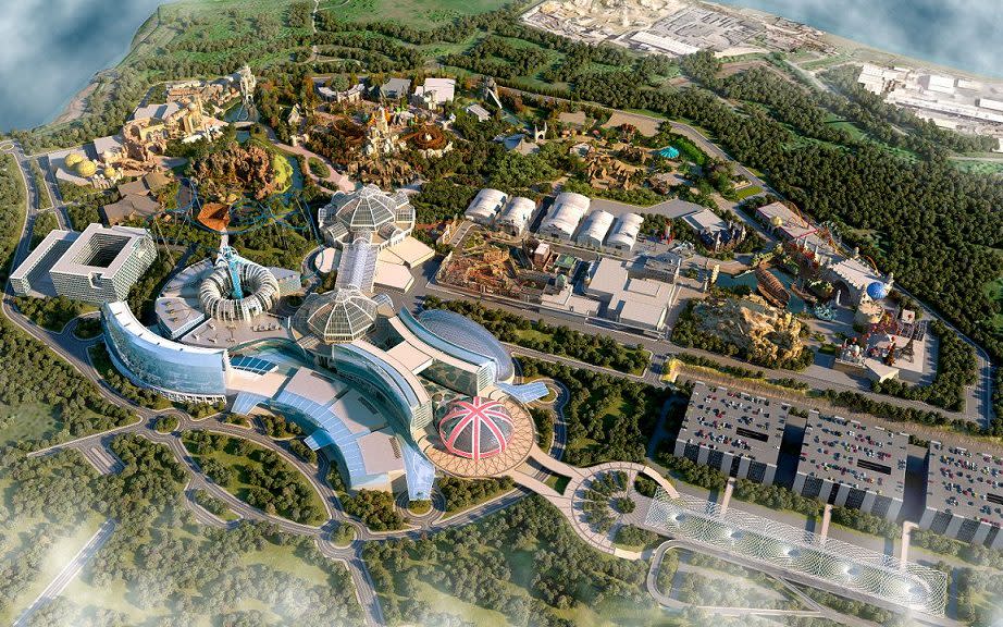 The London Resort will boast rides inspired by hit BBC shows and is intended to dwarf rivals Thorpe Park and Alton Towers