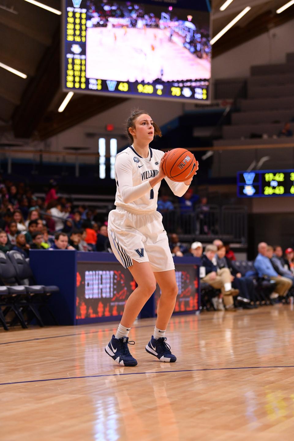 Bridget Herlihy puts up a shot during her career at Villanova.