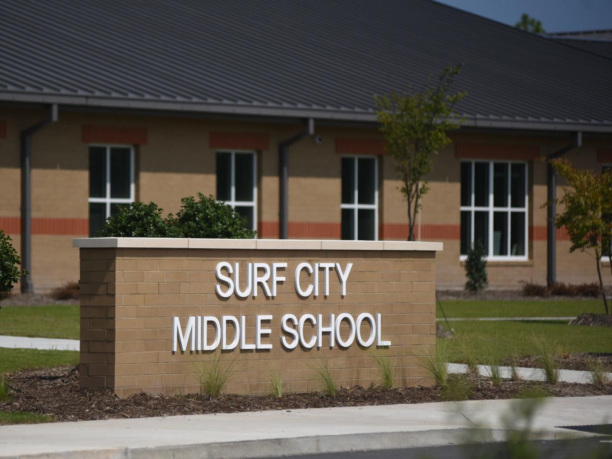 Surf City Middle School in Hampstead. Police say a student at the school was shot and killed by his father in Wilmington on Jan. 15.