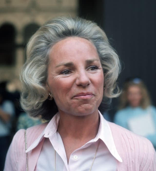 NEW YORK, NY -CIRCA 1979: <span class="caas-xray-inline-tooltip"><span class="caas-xray-inline caas-xray-entity caas-xray-pill rapid-nonanchor-lt" data-entity-id="Ethel_Kennedy" data-ylk="cid:Ethel_Kennedy;pos:3;elmt:wiki;sec:pill-inline-entity;elm:pill-inline-text;itc:1;cat:Actor;" tabindex="0" aria-haspopup="dialog"><a href="https://search.yahoo.com/search?p=Ethel%20Kennedy" data-i13n="cid:Ethel_Kennedy;pos:3;elmt:wiki;sec:pill-inline-entity;elm:pill-inline-text;itc:1;cat:Actor;" tabindex="-1" data-ylk="slk:Ethel Kennedy;cid:Ethel_Kennedy;pos:3;elmt:wiki;sec:pill-inline-entity;elm:pill-inline-text;itc:1;cat:Actor;" class="link ">Ethel Kennedy</a></span></span> circa 1979 in New York City. (Photo by PL Gould/IMAGES/Getty Images)