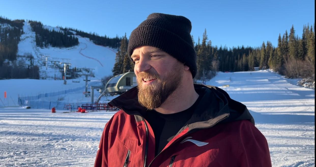 Tyler Turner, a Paralympic gold medallist, was taking advantage of an early-season training opportunity at Mount Sima in Whitehorse. (Cheryl Kawaja/CBC - image credit)