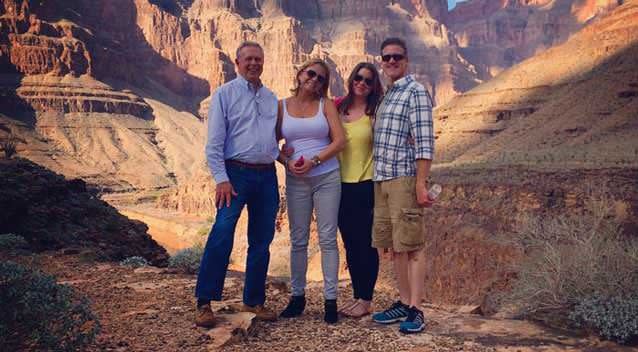 Brittany Maynard with her husband and parent at the Grand Canyon. Photo: Supplied