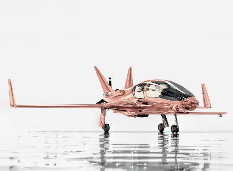 Valkyrie Co50 airplane in rose gold