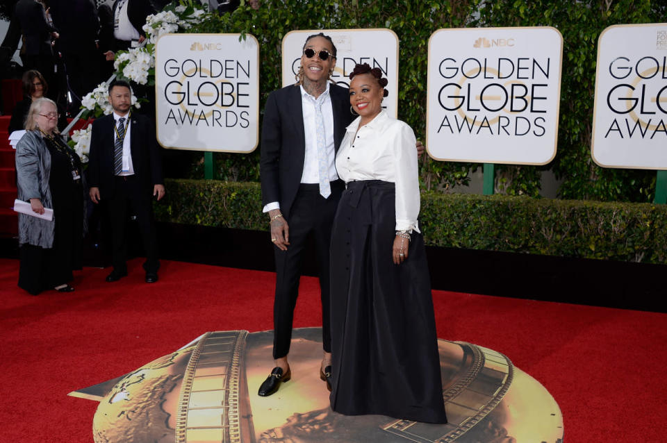 Wiz Khalifa showed a little ankle at the Golden Globe Awards
