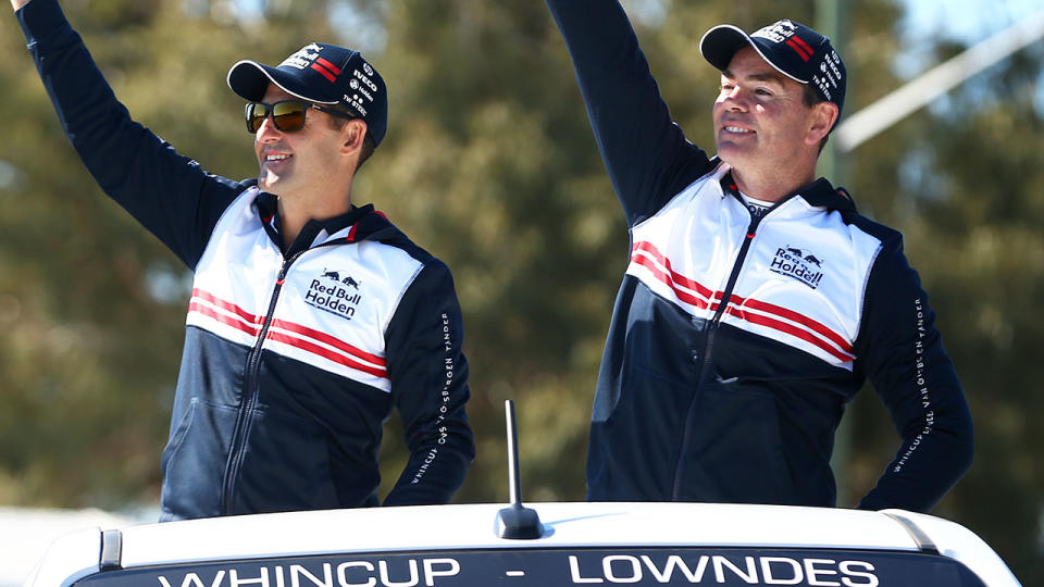 Jamie Whincup and Craig Lowndes, pictured here ahead of the Bathurst 1000.