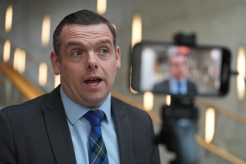 Douglas Ross said Michael Matheson had made a ‘deliberate and shameless attempt’ to fool Parliament and the public (Andrew Milligan/PA)