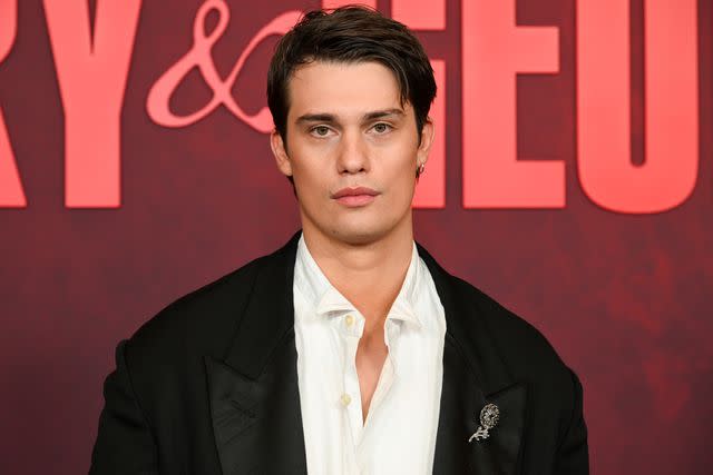 <p>Michael Kovac/Getty </p> Nicholas Galitzine attends the premiere of 'Mary & George' at The Biltmore Los Angeles on March 21, 2024