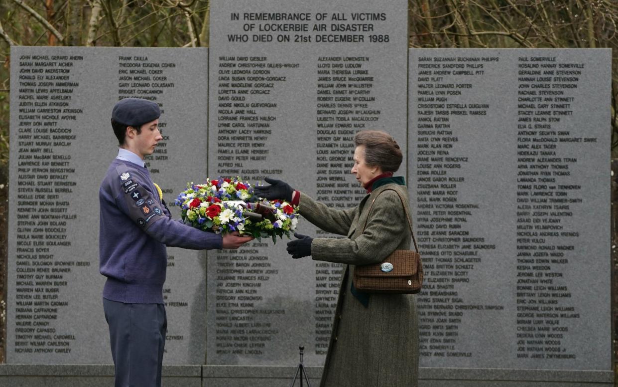 The memorial is dedicated to the 270 victims who died in the disaster, on Dec 21, 1988