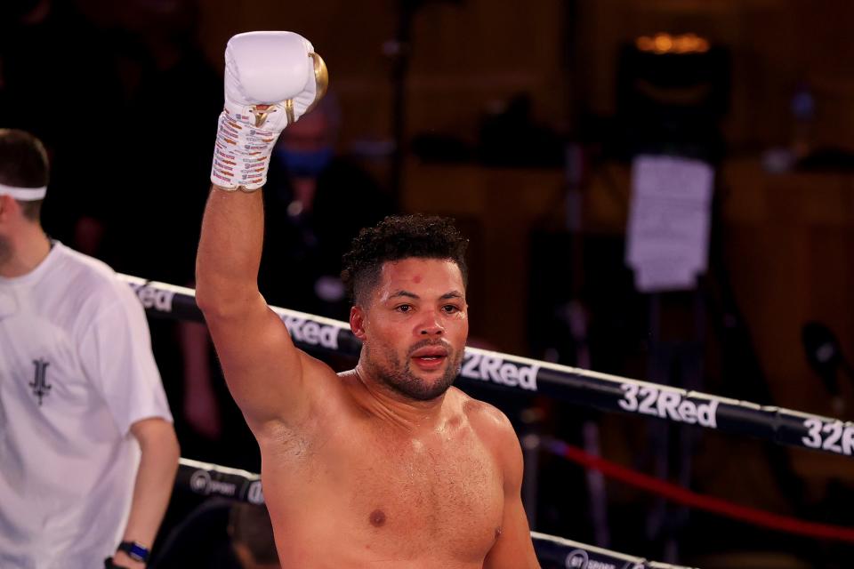 Joe Joyce battles Carlos Takam at Wembley Arena on Saturday night (Getty Images)