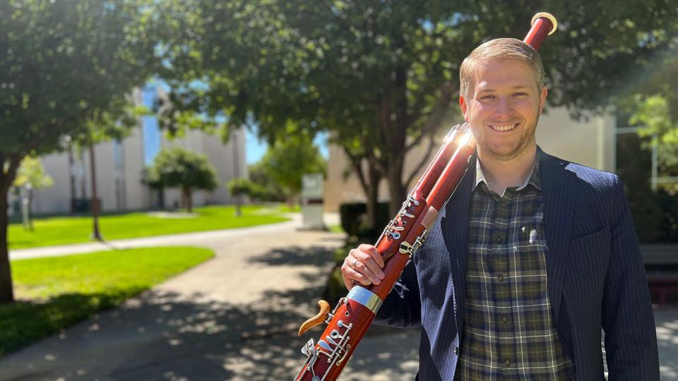 Dr. Conor Bell, assistant professor of bassoon in WT’s School of Music in the Sybil B. Harrington College of Fine Arts and Humanities, will perform as a soloist for the WT Symphony Orchestra.