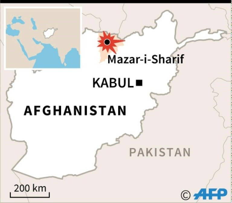 The base near Mazar-i-Sharif is one of the largest in the north of insurgency-wracked Afghanistan