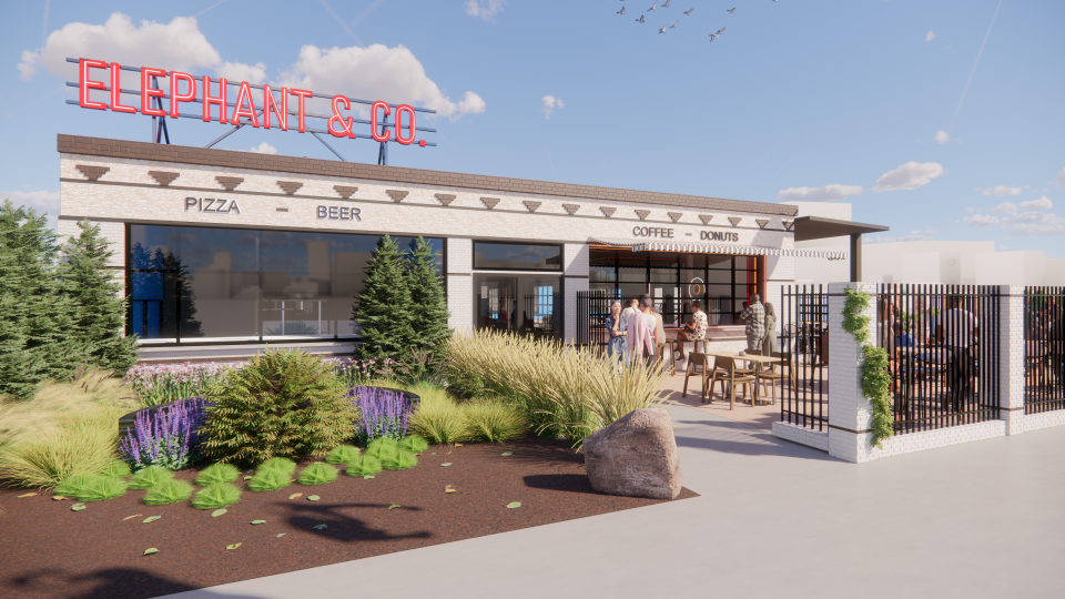 A rendering for Elephant & Co., a new self-serve taproom by Eastern Market Brewing Co. opening in the former Founders Detroit space at 456 Charlotte in 2024.