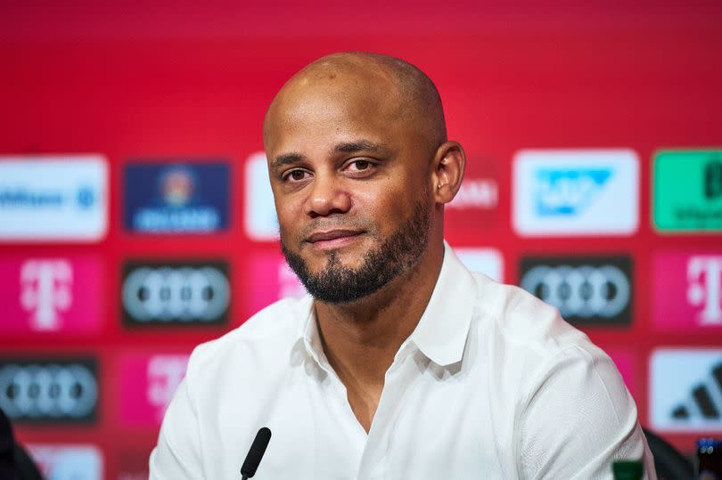 Head coach Vincent Kompany of FC Bayern Muenchen attends a press conference at Allianz Arena on May 30, 2024 in Munich, Germany. The 38-year-old Kompany has agreed a contract with the German record champions through to 30 June 2027. The former Belgium international most recently managed English Premier League club FC Burnley.