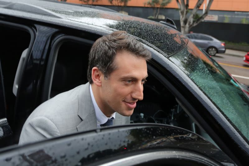 Defendant Attorney Alex Spiro gets into a car after a U.S. District Court jury found Tesla Inc chief executive Elon Musk not liable for defamation damages, in Los Angeles