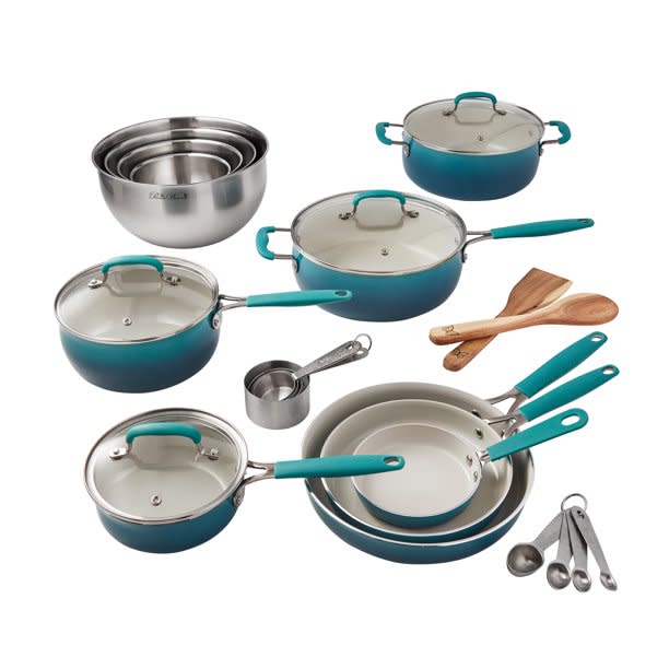 The Pioneer Woman 25-Piece Ceramic Nonstick Aluminum Easy Clean Cookware Set