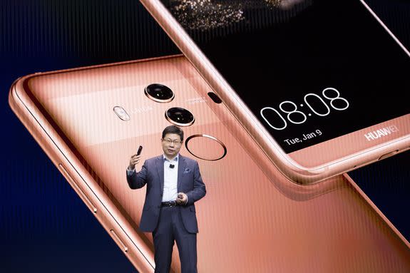 Huawei's Richard Yu announces the Mate 10 Pro for the U.S.