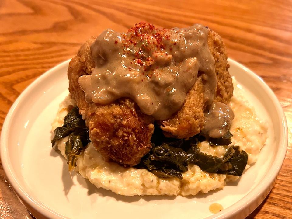 The chicken-fried lion's mane at Madison's Mint Mark restaurant is a vegetarian take on a Southern staple.