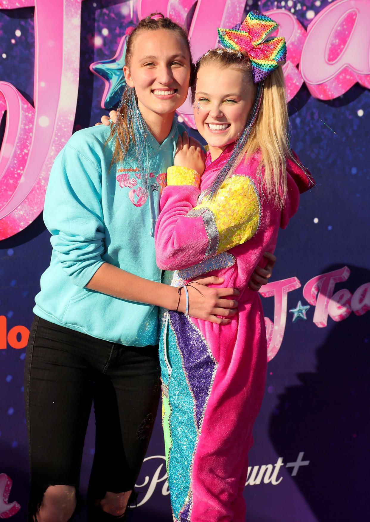 Kylie Prew and JoJo Siwa on Sept., 03, 2021 in Pasadena, California. (Photo by Leon Bennett/Getty Images) (Leon Bennett / Getty Images)